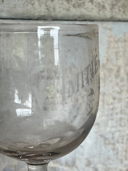 Vintage French Etched Glass