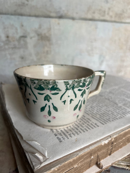 Floral Rustic Crazed Cup