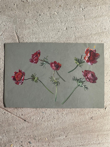 Gorgeous Floral Vintage Painting Double Side
