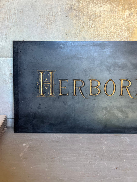 French Antique Herbologist Herboristerie Slate Sign