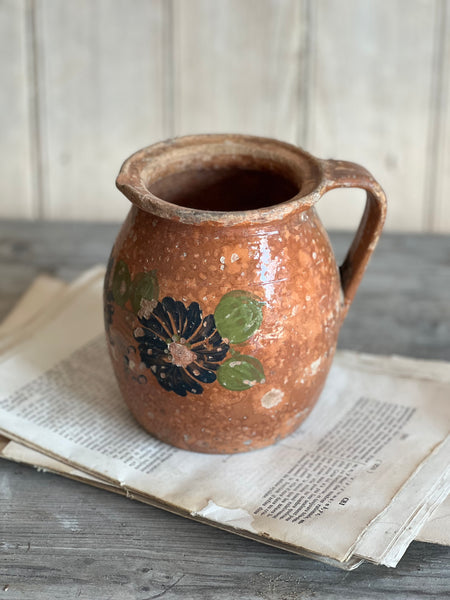 Vintage French Floral Pot