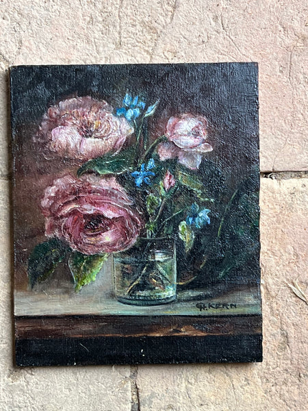 Beautiful French Floral Oil Painting
