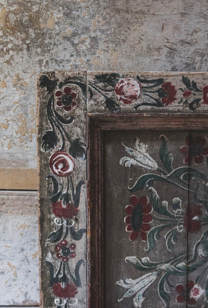 Antique Painted French Door