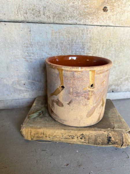 French Rustic Earthenware Faiselle Cheese Mould