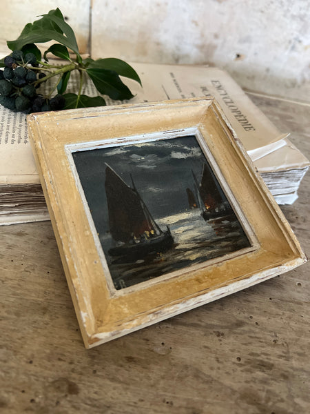 Framed Antique French Oil Landscape