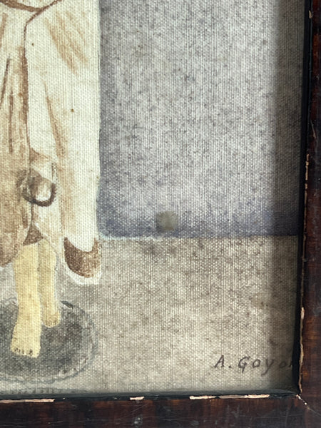 Beautiful Framed French Painting 1918