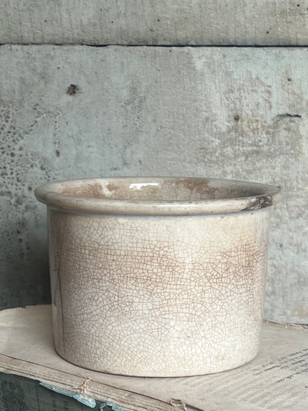 Small Buttery Antique Confiture Pot