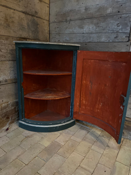 Vintage French Chippy Paint Corner Unit