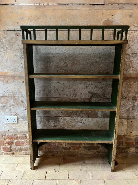 Rustic Chippy Paint Green Book Shelf