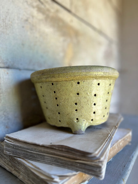 Large Yellow Vintage French Faiselle Cheese Mould