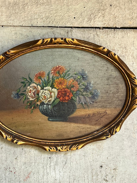 Sweet Framed Floral Oil