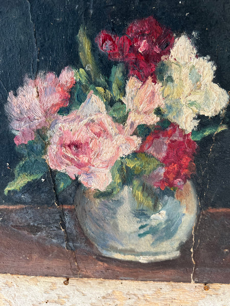 Gorgeous French Vintage Rose Painting