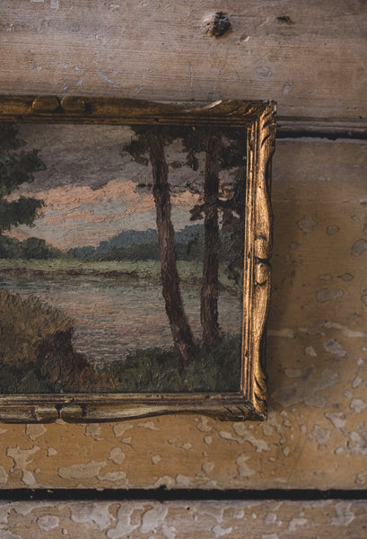 Framed French Landscape Painting