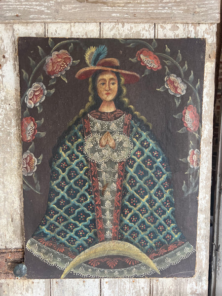 Antique Folk Art on Canvas