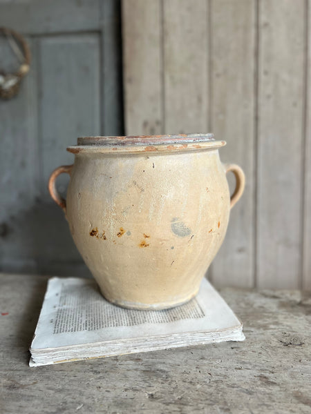 Large Vintage Chippy Natural Vase