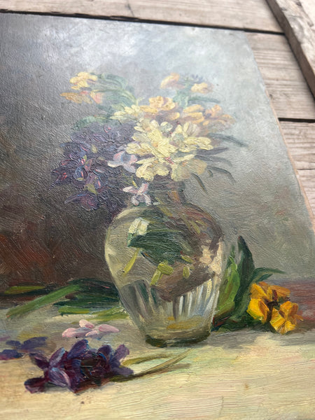 Floral Oil on Board