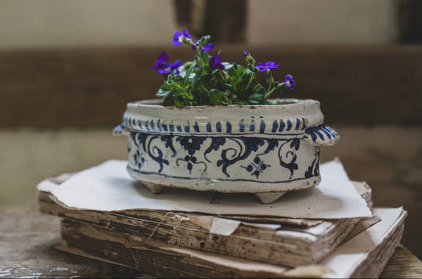 Antique French Handpainted Dish