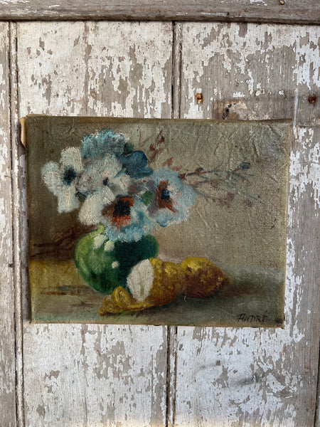 Antique French Floral Painting