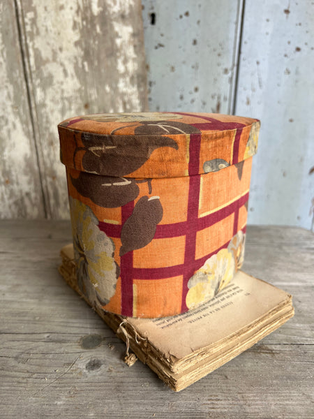 French Vintage Floral Fabric Box