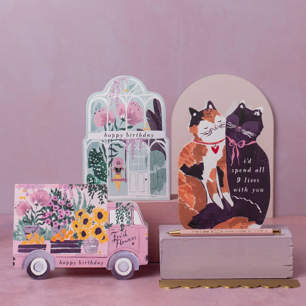 Flower Truck Birthday Card | Female Birthday Card | Floral