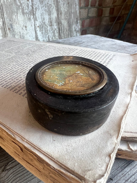 Vintage French Handpainted Trinket Box