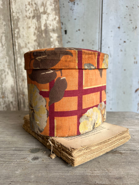French Vintage Floral Fabric Box