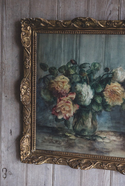 1918 Stunning Vintage Framed Watercolour Painting