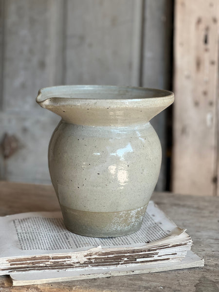 Vintage Wide Neck Stoneware Pot