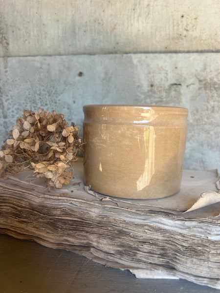 Small Buttery Antique Confiture Pot