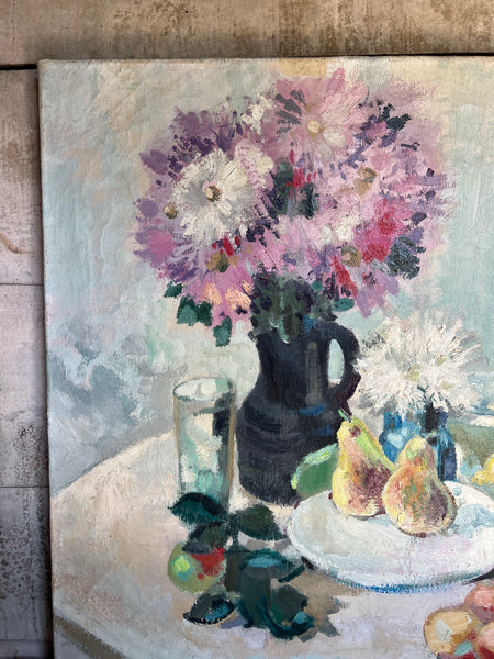 Large French Floral Paintng