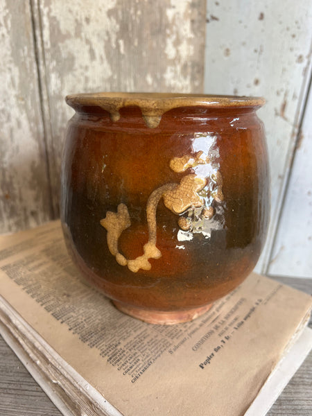 Rustic Glazed Earthenware Pot