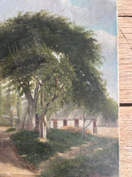 French Landscape Oil on Canvas
