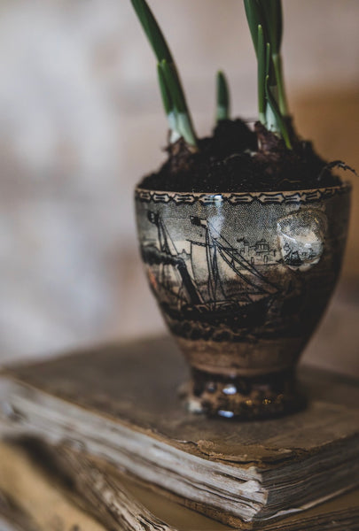 Antique Transferware Chalice