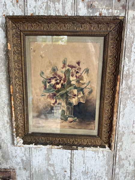 Stunning Vintage Framed Watercolour Painting