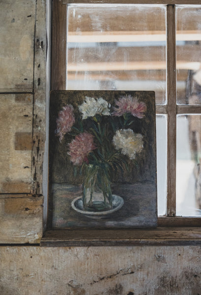 Beautiful French Floral Oil Painting Jean Lubet