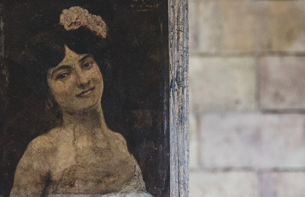 Antique Portrait on Board