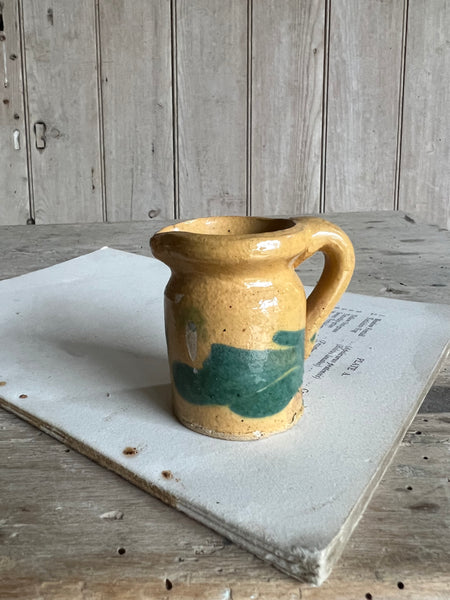 Mini Vintage French Yellow Jug