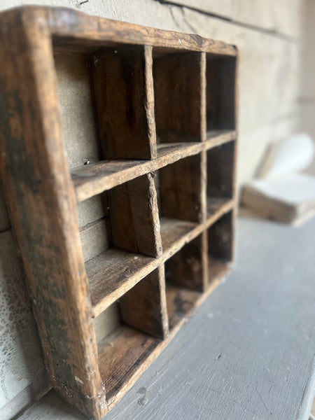 Vintage Wooden Cubby