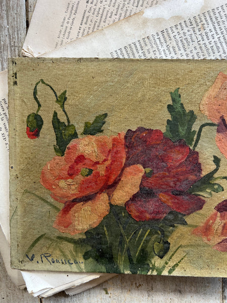 Beautiful French Floral Oil Painting