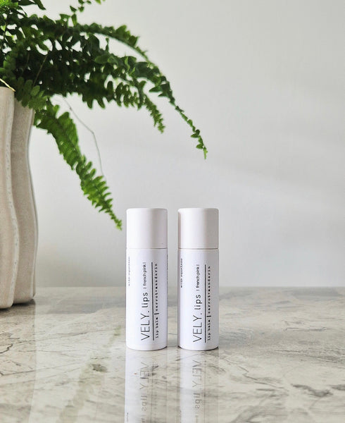 Vely Natural Vegan Tinted Lip Balm "French Pink" With Mandarin and Squalane