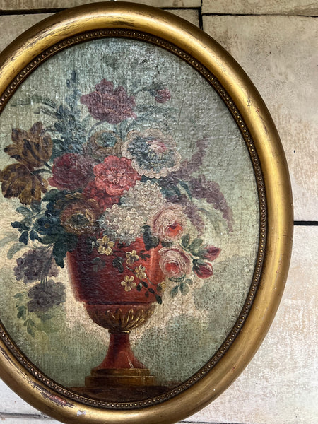 French Antique Framed Floral