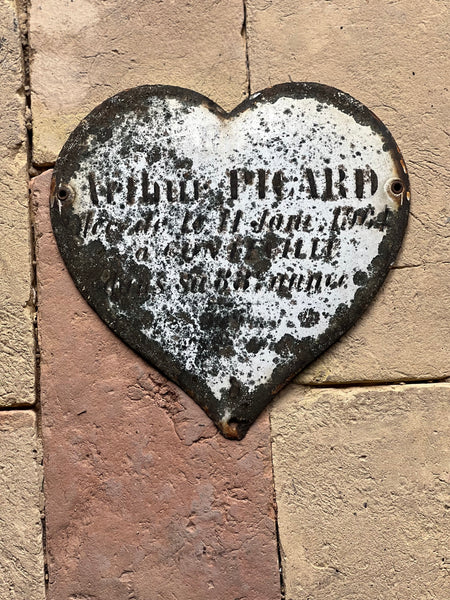 Vintage French Rustic Memorial Heart
