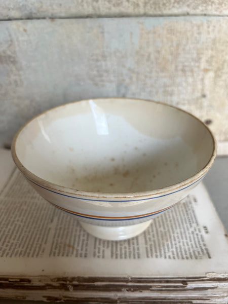 French Digoin Gorgeous Striped Cafe Au Lait