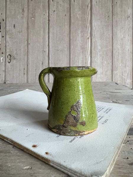 Mini Vintage French Green Jug