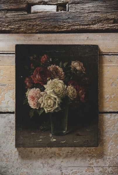 Floral Oil Painting on Canvas