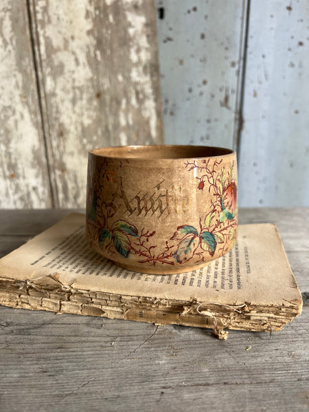 Floral Rustic Crazed Cup