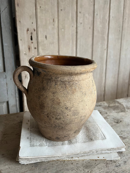 Handled French Earthenware Pot