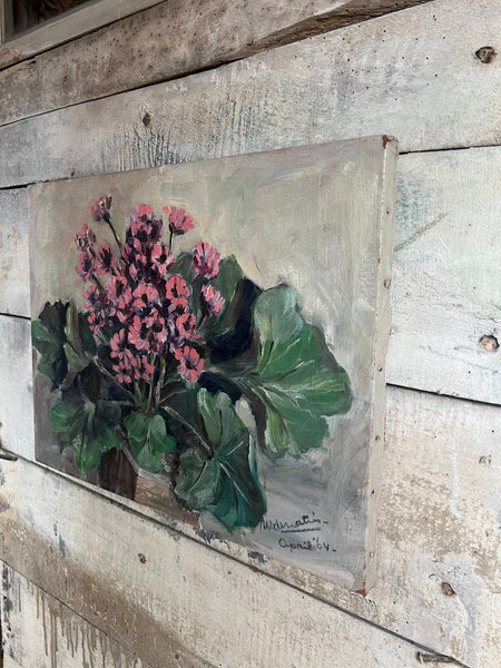 French Floral Oil on Canvas