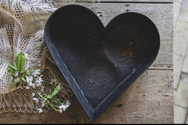Large Vintage Heart Dish