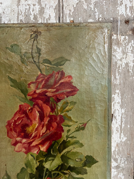French Floral Oil on Canvas